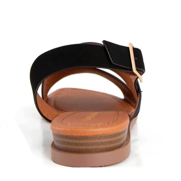 City Class Pillar Black Mini Wedge Comfort Sandal - Picture 2 of 8